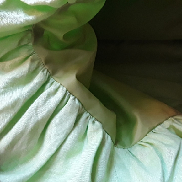 - ART Atelier Rare Toggery Linen "Lagenlook" Lime Green Dress - Picture 7 of 9